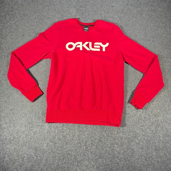 Oakley Other - Oakley Mens Red Logo Crewneck Sweatshirt Custom Fit Long Sleeve Size L